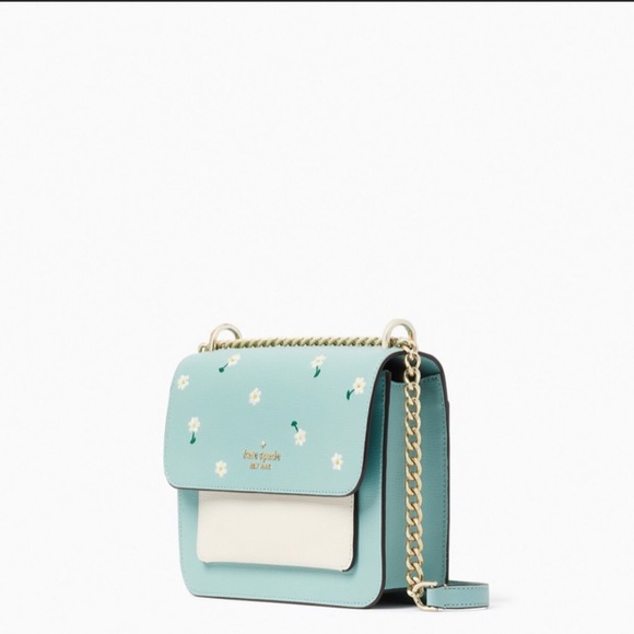 ♠️ kate spade Remi Embroidered Lea Floral Flap Chain Crossbody Bag, Aphrodite - Picture 3 of 16